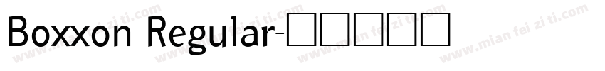 Boxxon Regular字体转换